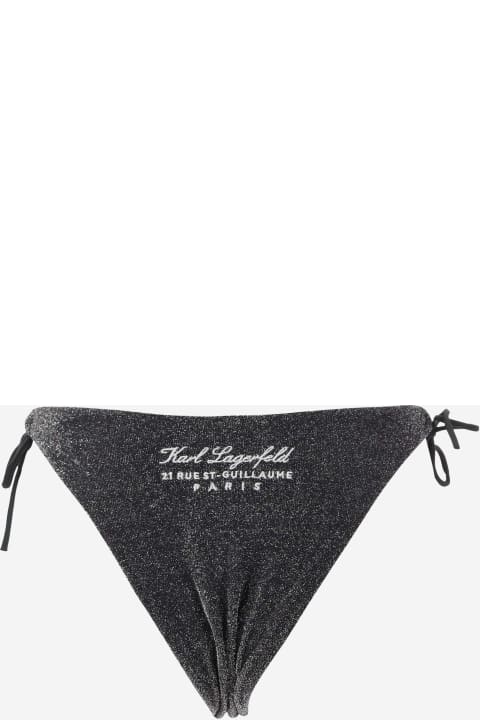 ウィメンズ Karl Lagerfeldの水着 Karl Lagerfeld Lurex Bikini Bottom