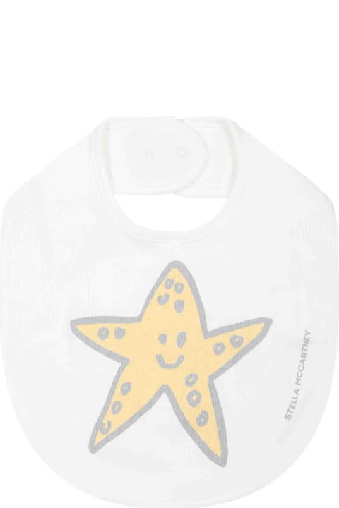 Stella McCartney Kids Accessories & Gifts for Baby Girls Stella McCartney Kids White Set For Babykids With Stars And Logo