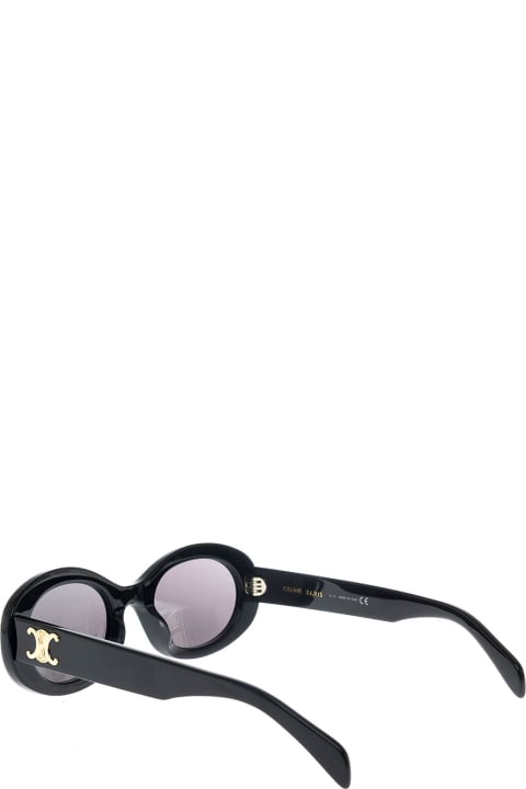 أدوات منزلية Celine Céline Woman's Triomphe Black Acetate Sunglasses With Logo