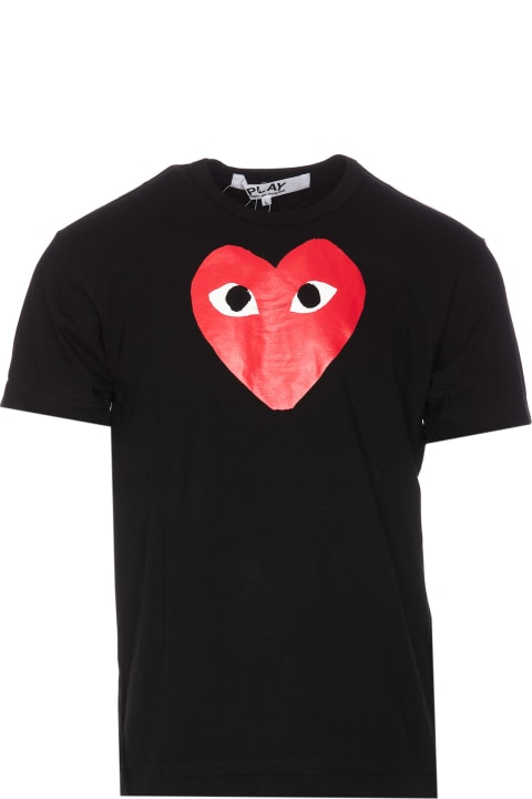 Comme des Garçons Play Topwear for Women Comme des Garçons Play Red Heart T-shirt