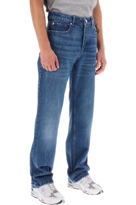 メンズ新着アイテム Ami Alexandre Mattiussi Loose Jeans With Straight Cut