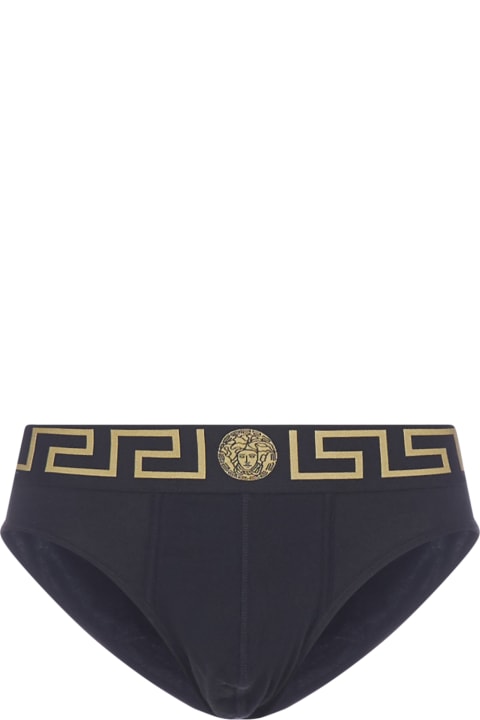 Underwear for Men Versace 'bordo Greca' Brief Set