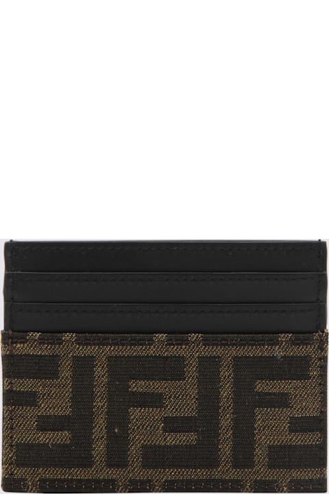 Fendi Brown Leather Card Holder