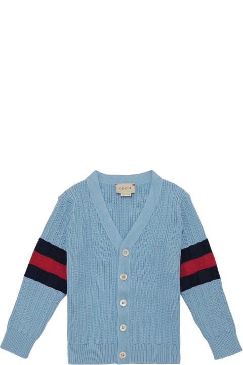Topwear for Boys Gucci V-neck Long-sleeved Cardigan