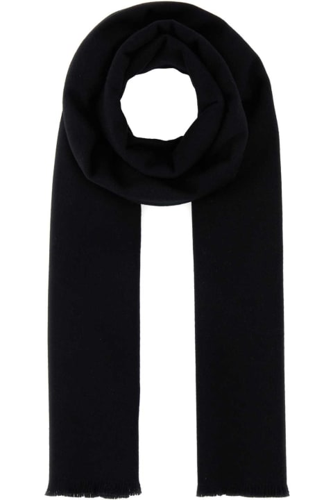 メンズ Valentino Garavaniのスカーフ Valentino Garavani Black Wool Blend Scarf