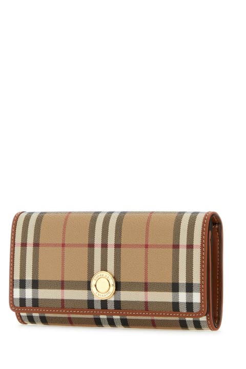 Fashion for Women Burberry Printed Canvas And Leather Continental Wallet