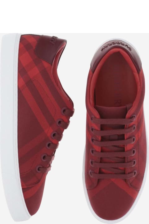 Burberry for Women Burberry Cotton Sneakers With Check Pattern