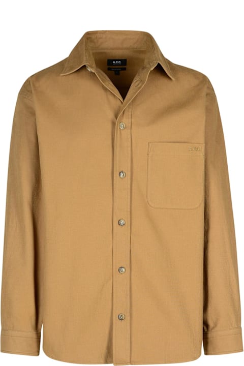 أدوات منزلية A.P.C. 'emilien' Beige Cotton Shirt