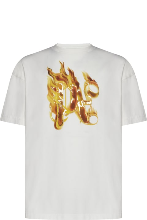 Palm Angels Topwear for Women Palm Angels Burning Monogram T-shirt