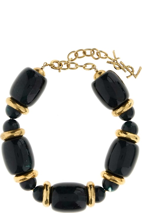 Homeware Saint Laurent Two-tone Resin And Metal Necklace