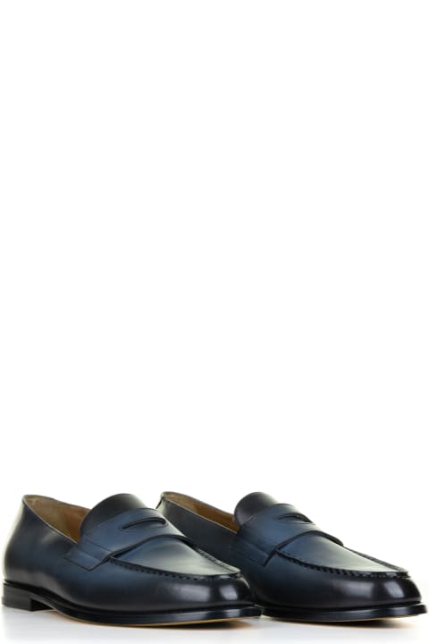Doucal's Loafers & Boat Shoes for Men Doucal's Blue Leather Moccasin