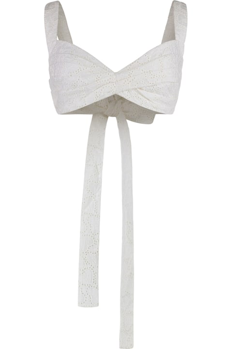 Zimmermann for Kids Zimmermann Crush Embroidered Linen Top