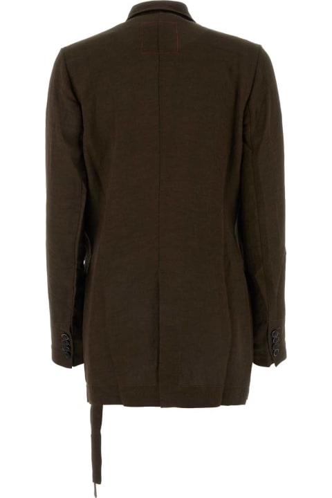 Uma Wang Coats & Jackets for Women Uma Wang Dark Brown Viscose Blend Khloe Blazer