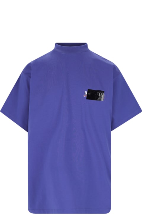Balenciaga Clothing for Men Balenciaga Logo Printed Oversized-fit T-shirt