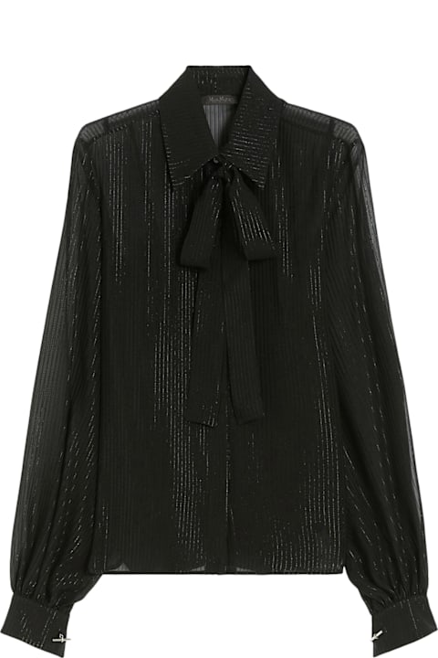 Max Mara for Kids Max Mara Scafati Silk Shirt With Lurex Profiles