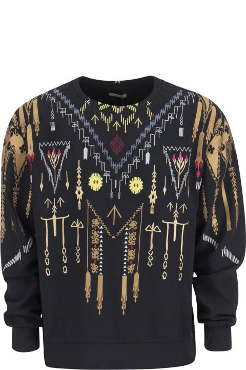 Fashion for Men Etro Crew-neck Sweatshirt With Embroidery