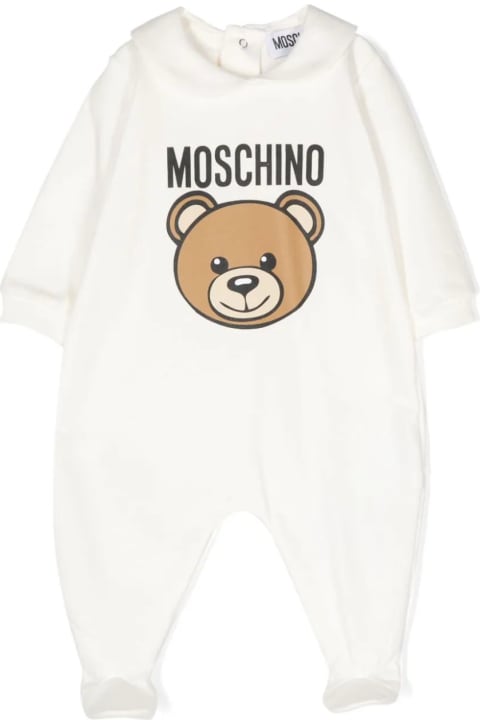 Moschino for Kids Moschino White Pyjamas With Moschino Teddy Bear