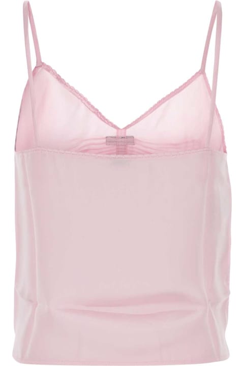 Underwear & Nightwear for Women Miu Miu Pastel Pink Satin Tank Top