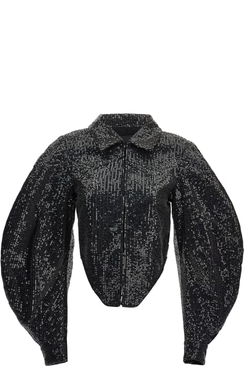 Fashion for Women Rotate by Birger Christensen Sequin Cropped Jacket