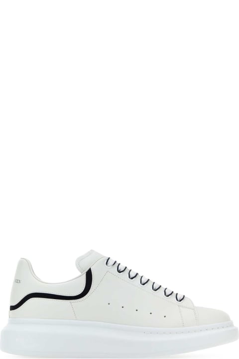 Shoes Sale for Men Alexander McQueen White Leather Sneakers With White Leather Heel