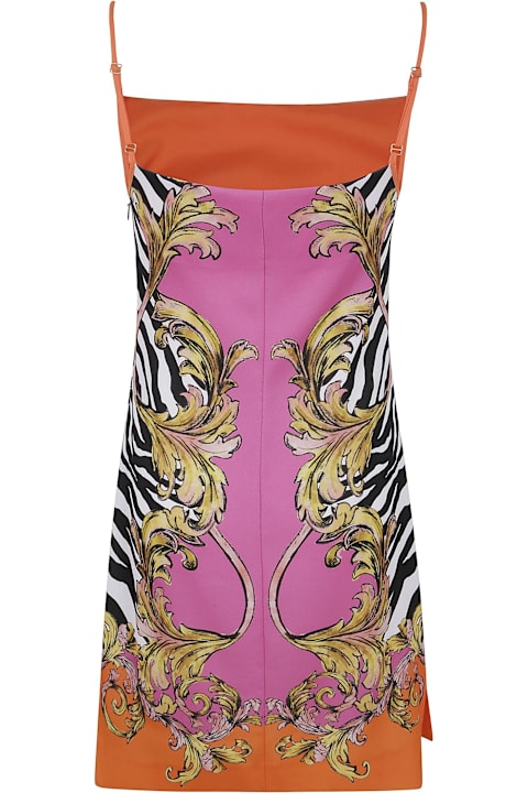 ワンピース VERSACE DRESS (10197771A13918 5N630) Poppies One-Shoulder Midi Dress Print | VERSACE