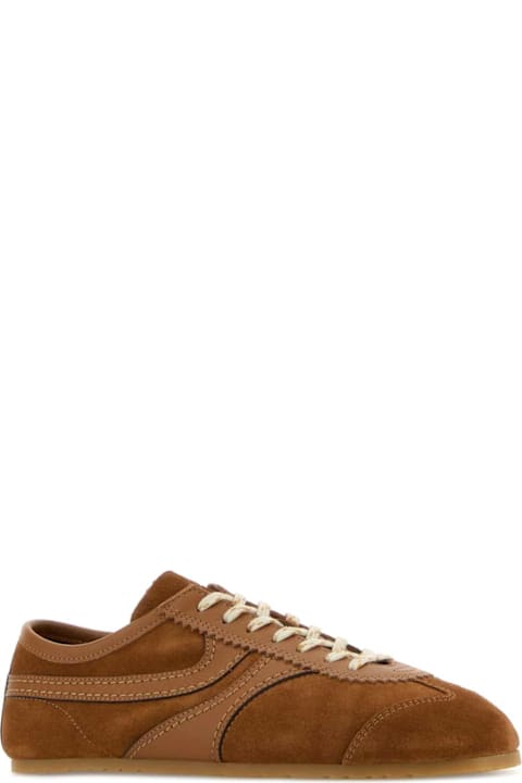 Dries Van Noten Caramel Suede Sneakers