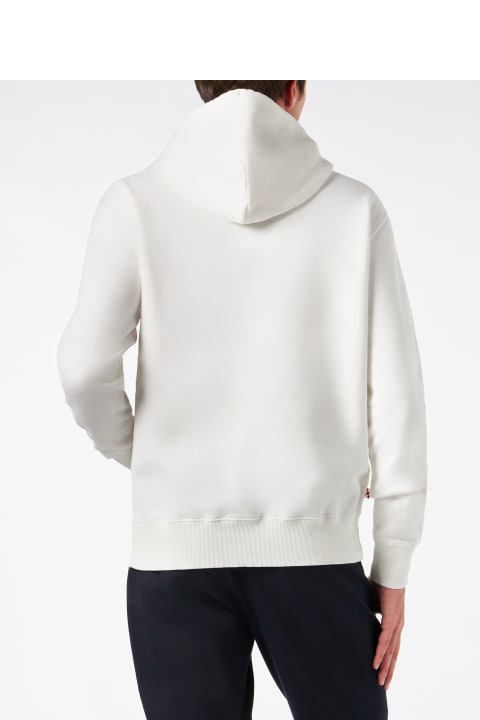 Homeware MC2 Saint Barth Man White Hoodie With Relax Don
t Do It Embroidery