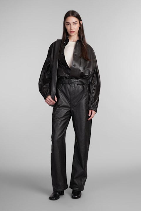 Lemaire سراويل طويلة وقصيرة لـ السيدات Lemaire Pants In Brown Leather