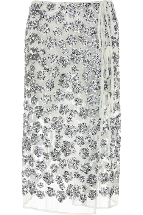 ウィメンズ Cecilie Bahnsenのウェア Cecilie Bahnsen Embellished Tulle Ariana Skirt