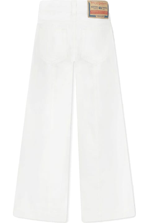 Homeware Diesel White Jeans For Girl With Logo