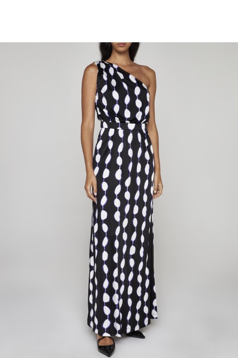 Diane Von Furstenberg Clothing for Women Diane Von Furstenberg Kiera Print Viscose One-shoulder Dress