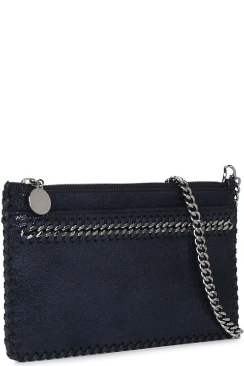 Stella McCartney Clutches for Women Stella McCartney Blue Recycled Polyester 'falabella' Mini Clutch Bag