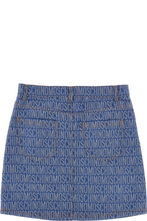 Moschino Bottoms for Girls Moschino 'logo' Denim Skirt