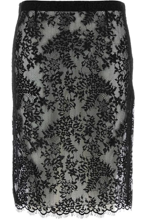 Saint Laurent Skirts for Women Saint Laurent Lace Midi Skirt