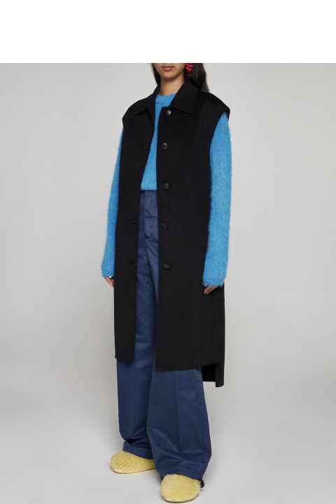 Marni Coats & Jackets for Women Marni Wool-blend Sleeveless Coat