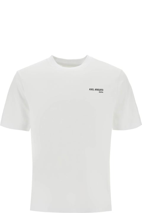 Homeware Axel Arigato White Organic Cotton Crew Neck T-shirt With Discreet Logo