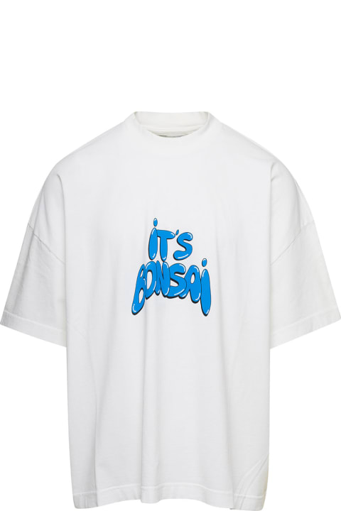 Bonsai for Men Bonsai Oversized White T-shirt With Logo Print In Cotton Man