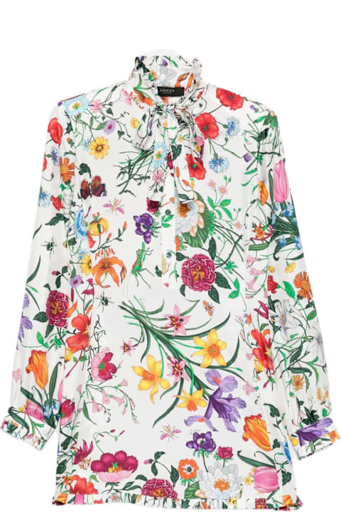 Homeware Gucci Printed Silk Mini Dress