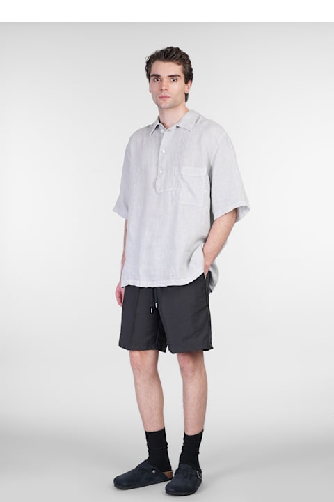 costumein Clothing for Men costumein Polx Polo In Black Linen