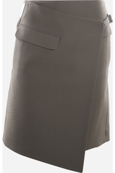 Asymmetrical Skirt In Virgin Wool