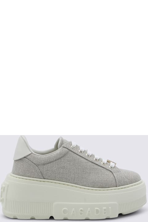 Casadei Beige Leather Nexus Solar Eclipse Sneakers