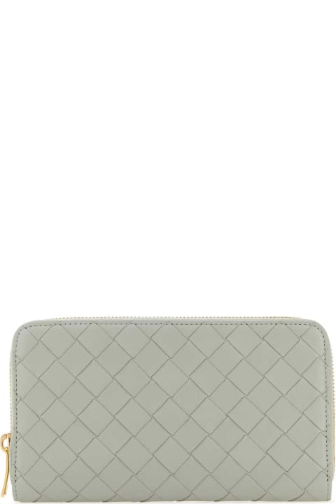 Gifts For Her for Women Bottega Veneta Light Grey Nappa Leather Wallet