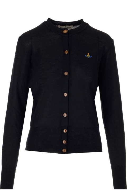 Vivienne Westwood Sweaters for Women Vivienne Westwood Logo Embroidered Cardigan