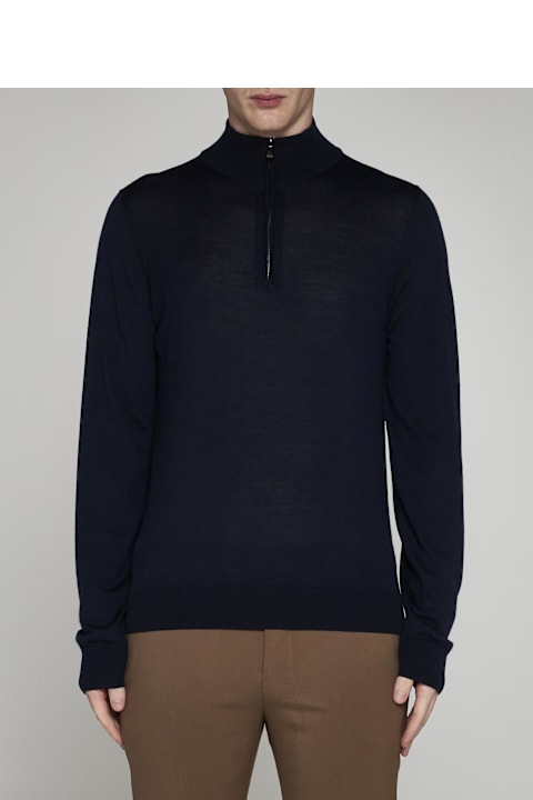 Piacenza Cashmere Clothing for Men Piacenza Cashmere Half-zip Wool Sweater