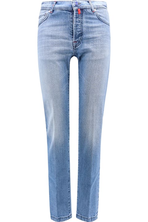 Kiton Jeans for Men Kiton Stretch Cotton Jeans With Back Logo Patch