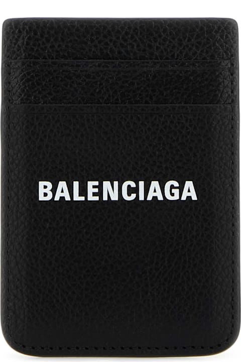 Fashion for Men Balenciaga Black Leather Card Holder