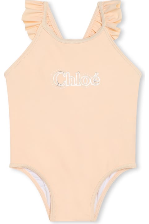 Sale for Baby Girls Chloé Costume Intero Con Stampa