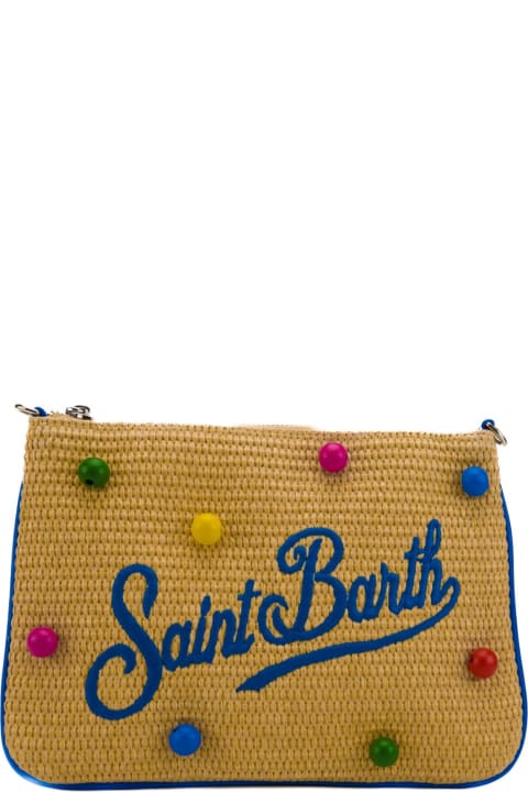 MC2 Saint Barth for Women MC2 Saint Barth Parisienne Bag In Raffia With Wooden Beads