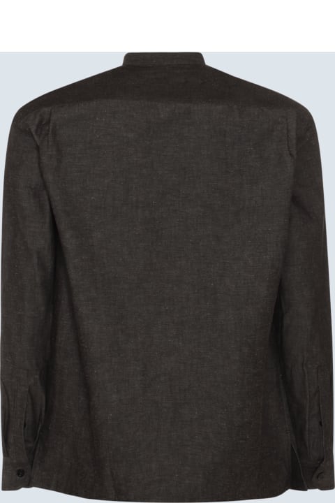 PT01 Shirts for Men PT01 Black Linen Shirt