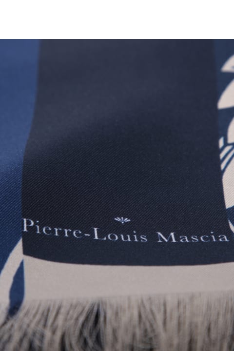 ウィメンズ Pierre-Louis Masciaのスカーフ＆ストール Pierre-Louis Mascia Aloe Blue/white Scarf